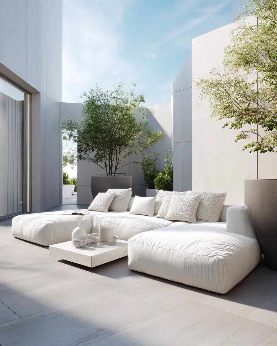 White Modern Patio Decor Ideas