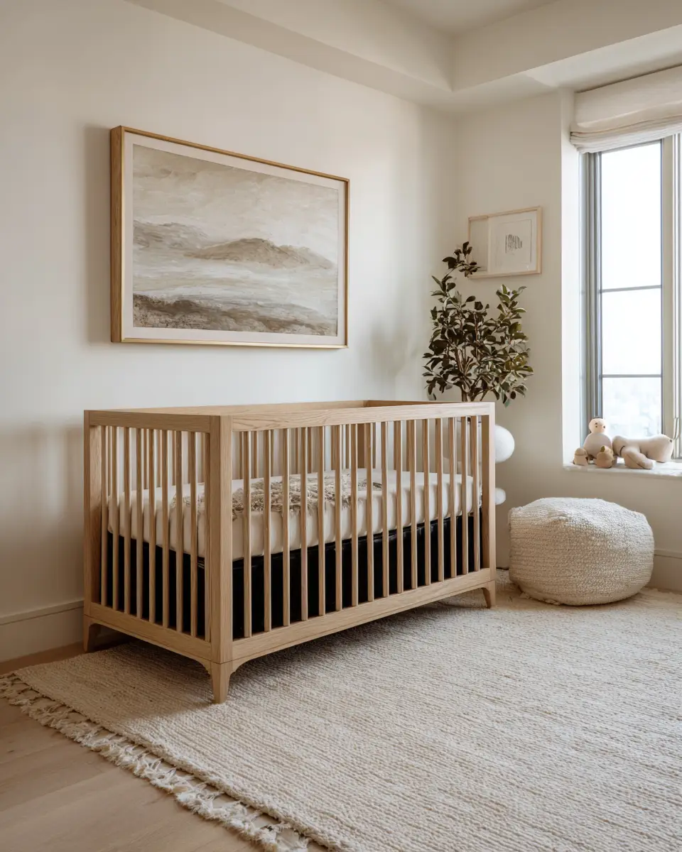 White Organic Modern Nursery Decor Ideas