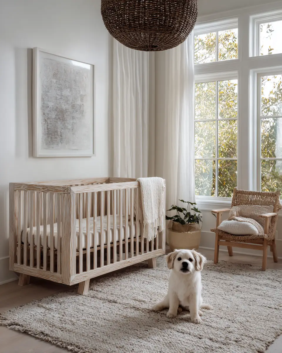 White Organic Modern Nursery Decor Ideas