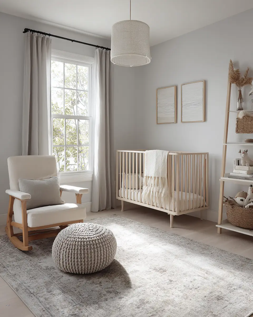 White Organic Modern Nursery Decor Ideas