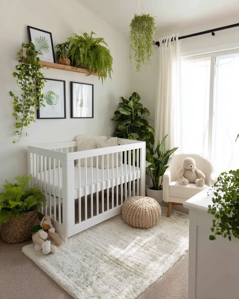 White Organic Modern Nursery Decor Ideas