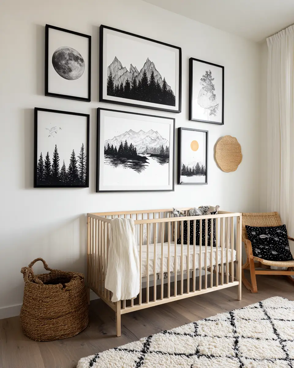White Organic Modern Nursery Decor Ideas