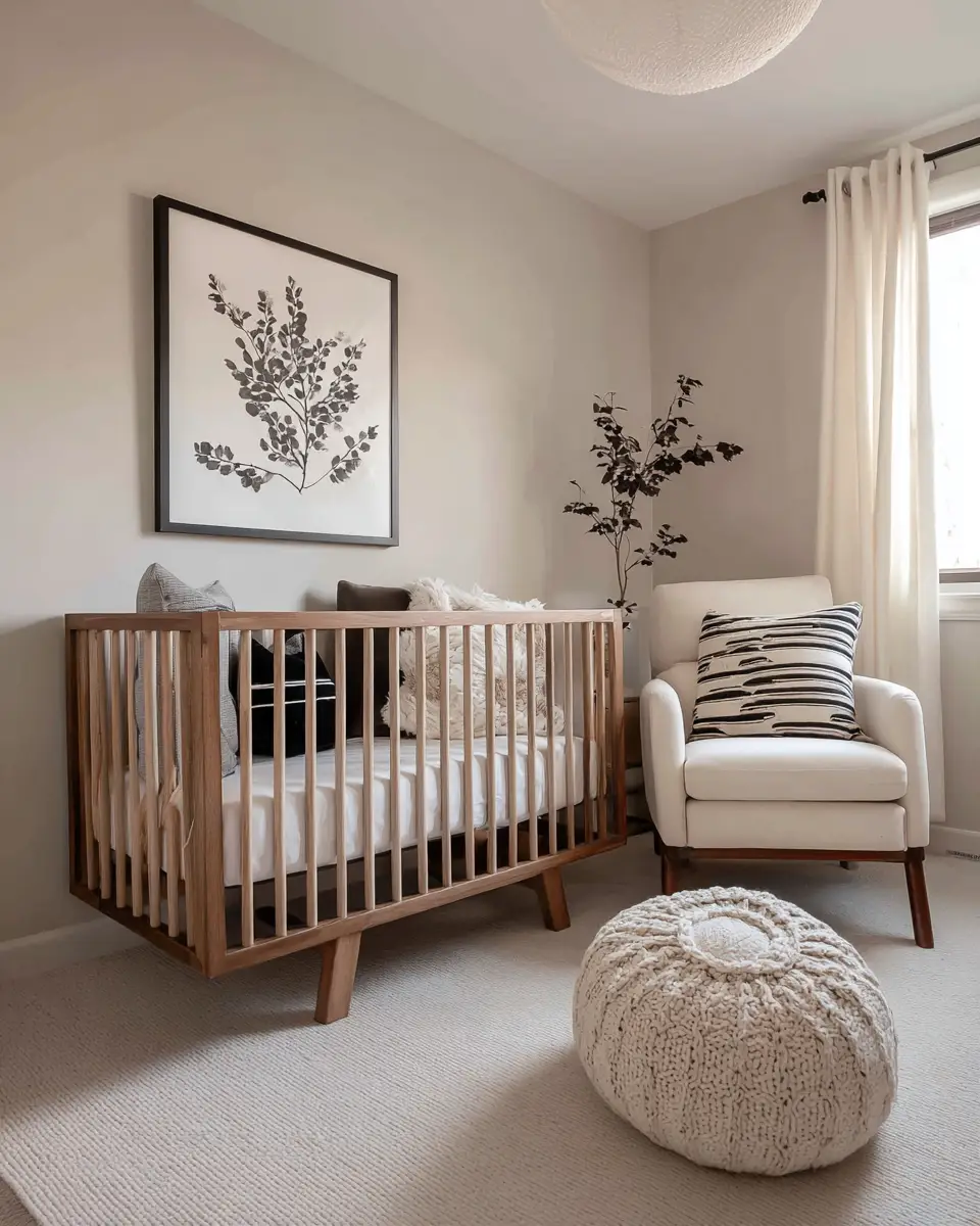 White Organic Modern Nursery Decor Ideas