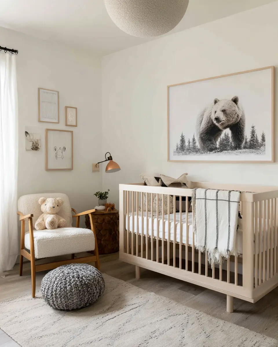 White Organic Modern Nursery Decor Ideas