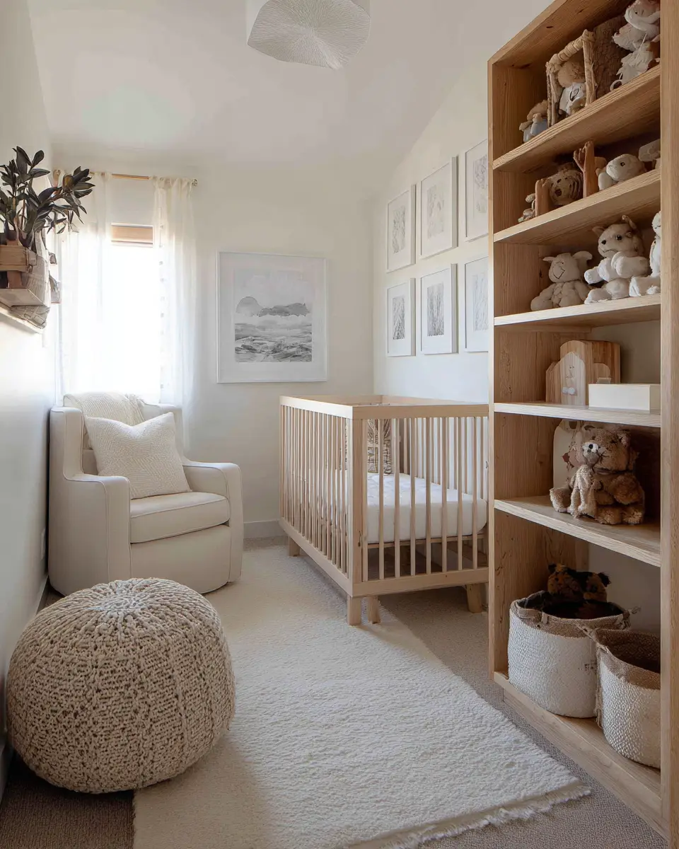 White Organic Modern Nursery Decor Ideas