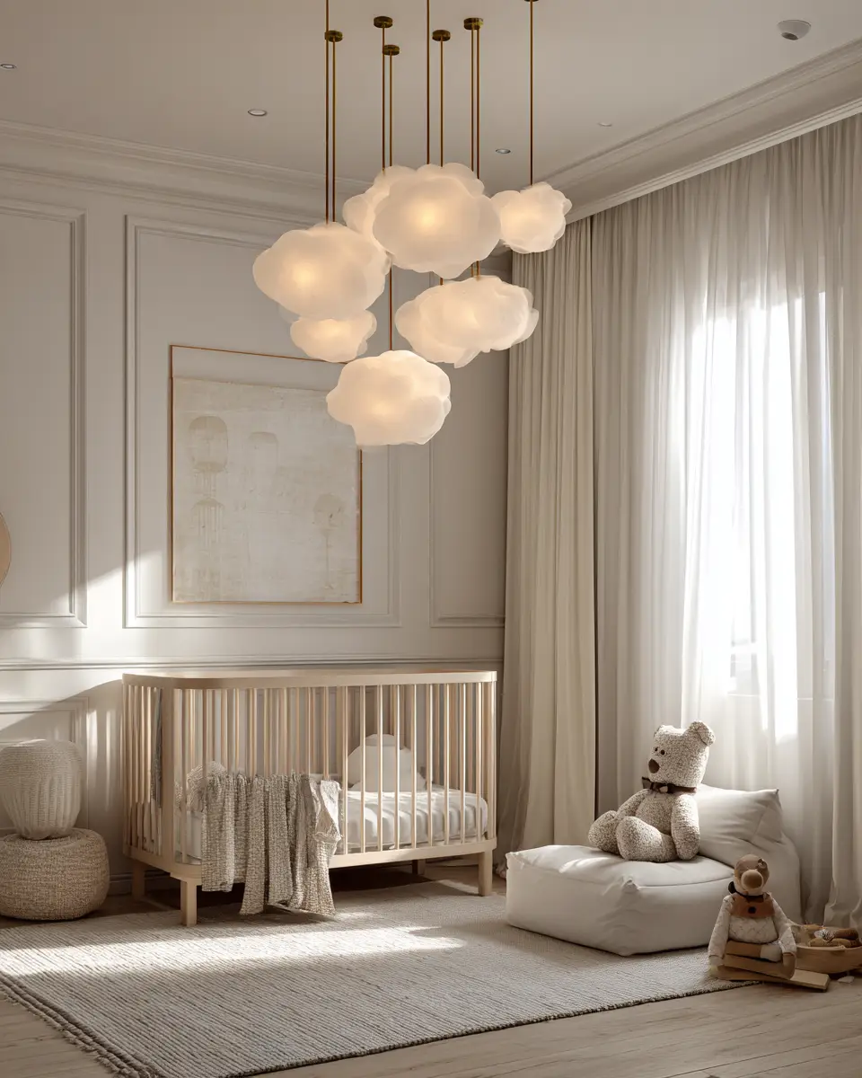 White Organic Modern Nursery Decor Ideas