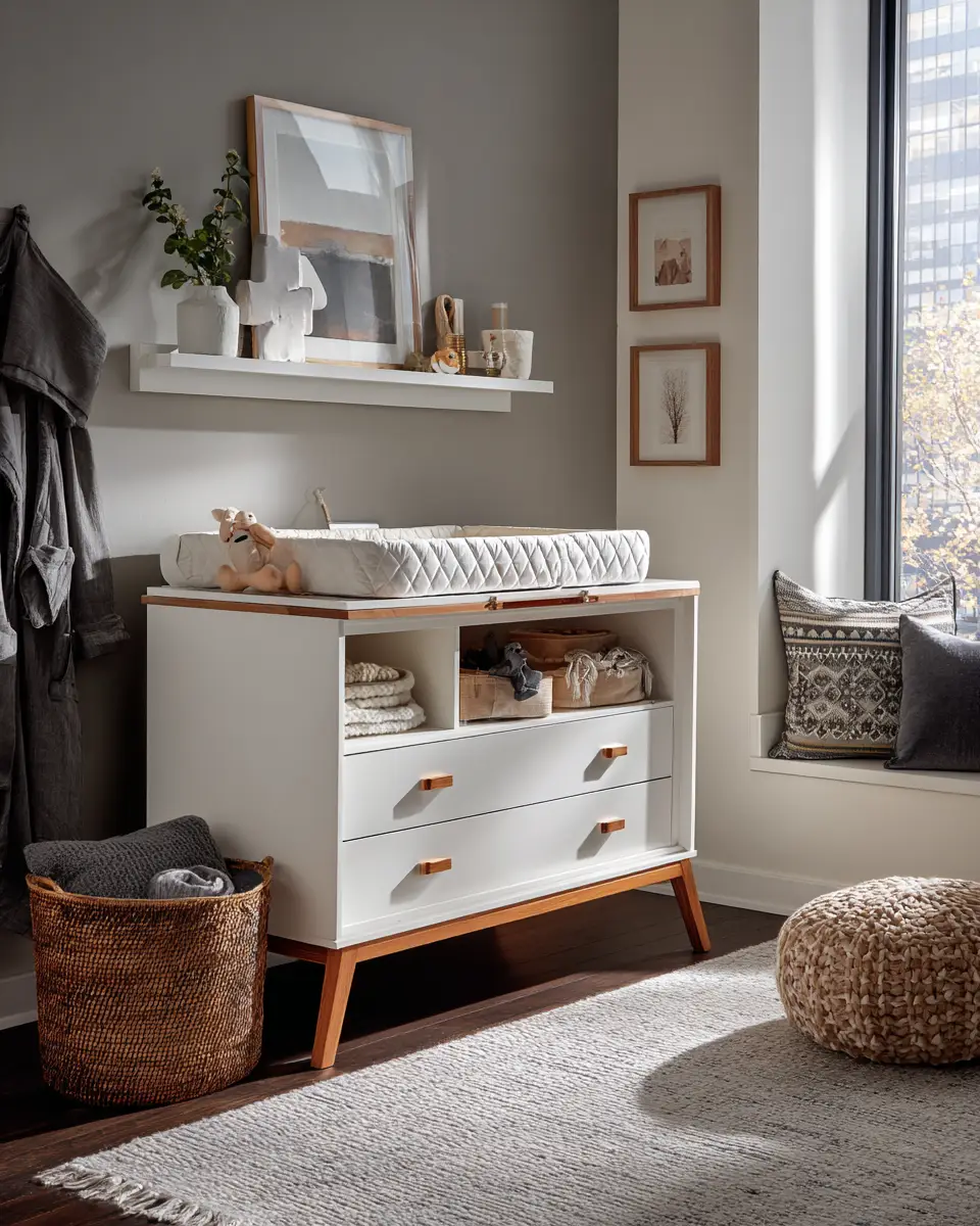 White Organic Modern Nursery Decor Ideas