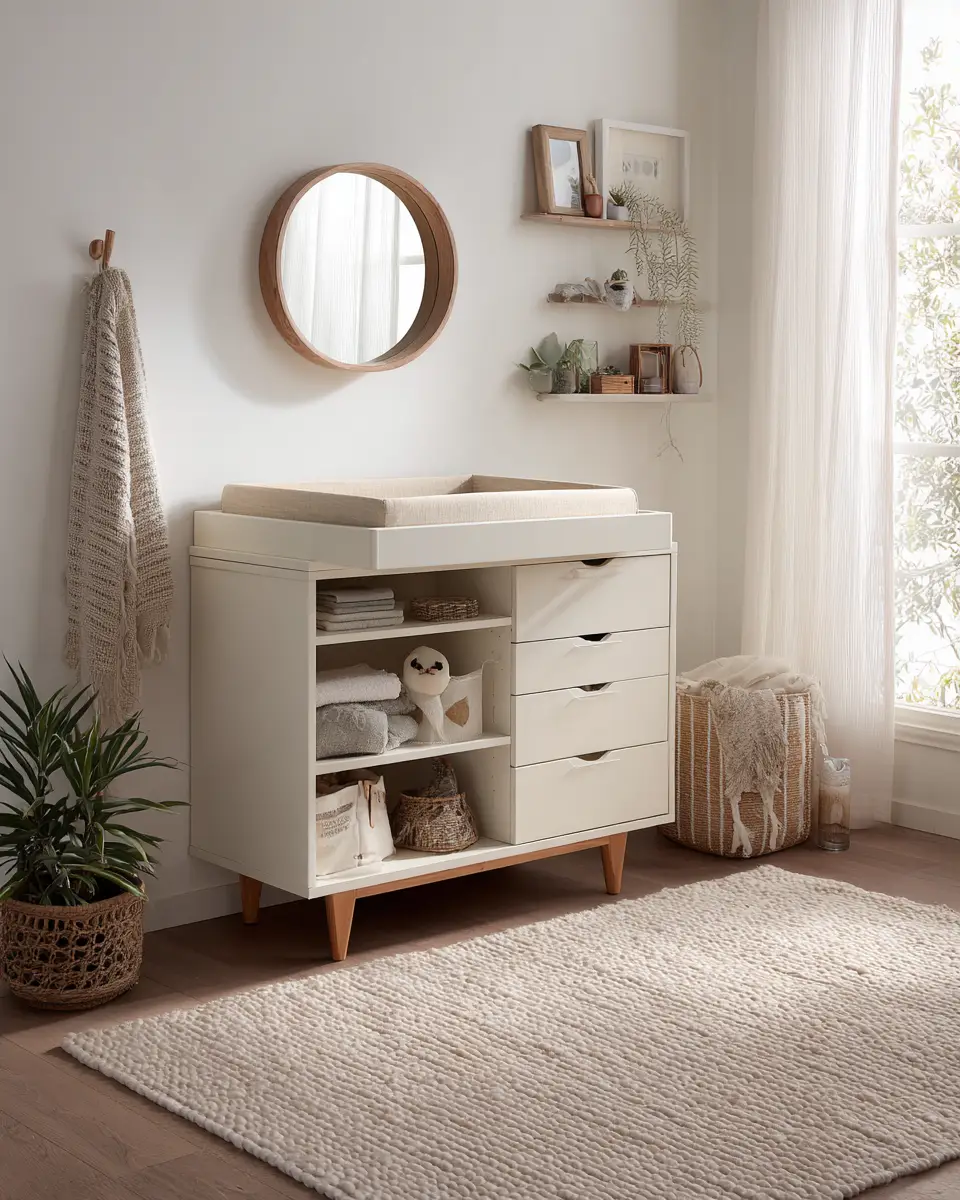 White Organic Modern Nursery Decor Ideas