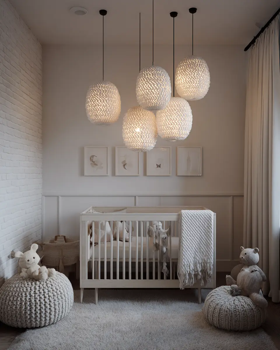 White Organic Modern Nursery Decor Ideas