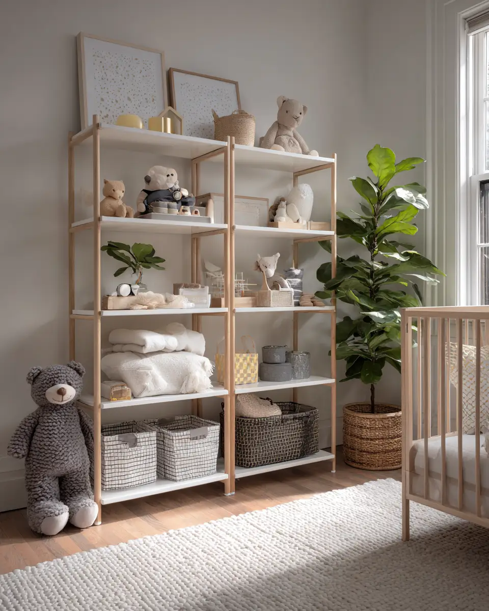 White Organic Modern Nursery Decor Ideas
