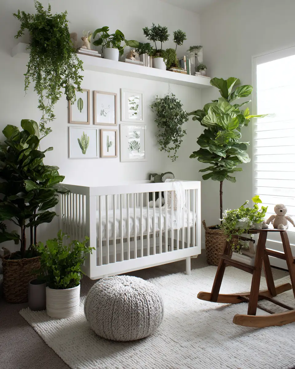 White Organic Modern Nursery Decor Ideas