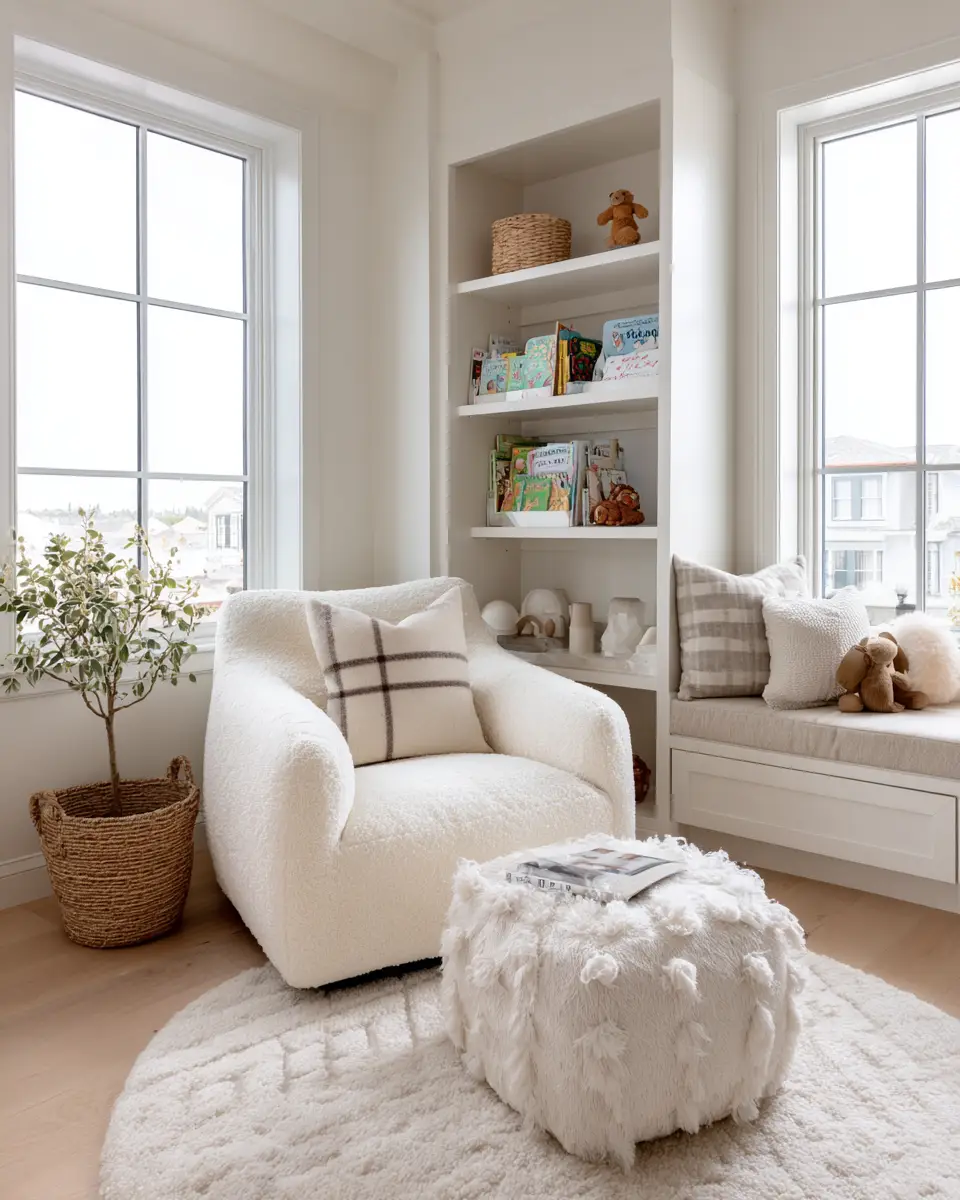 White Organic Modern Nursery Decor Ideas