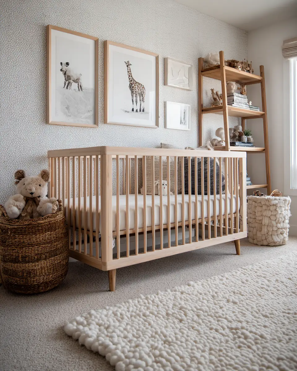 White Organic Modern Nursery Decor Ideas