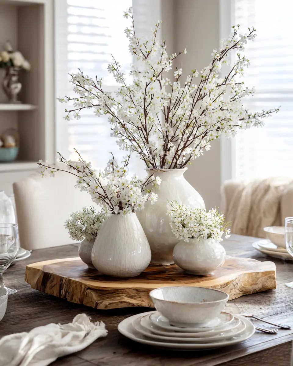 White Rustic Dining Room Decor Ideas
