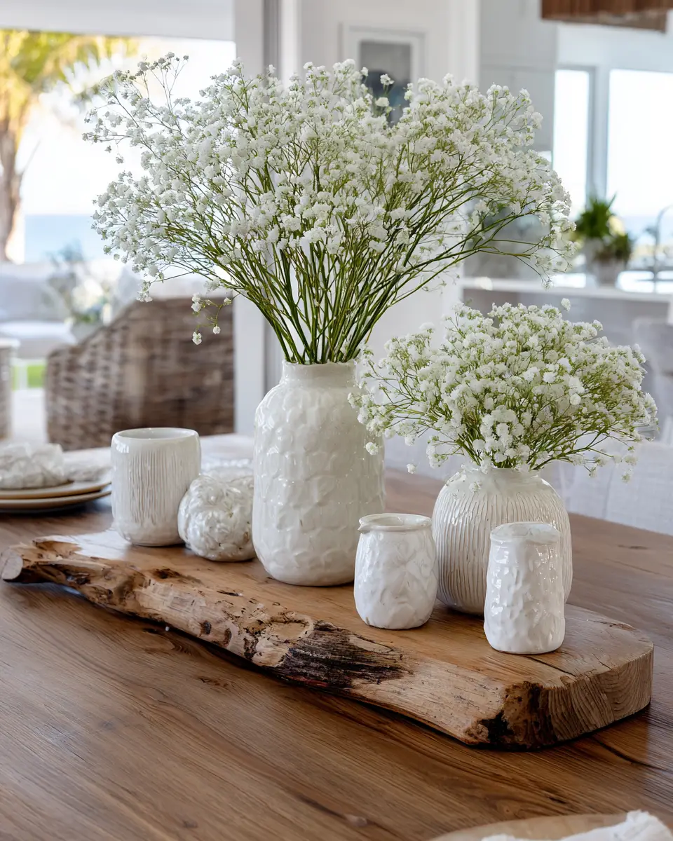 White Rustic Dining Room Decor Ideas