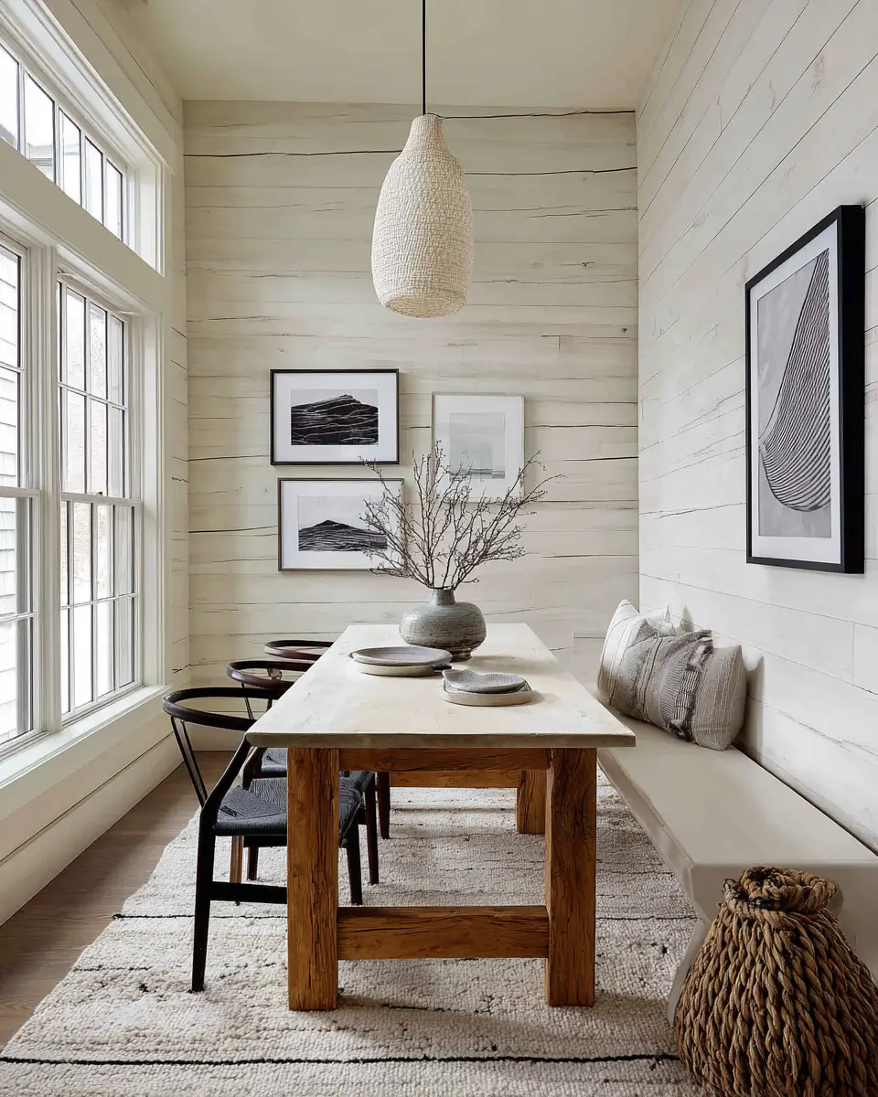 White Rustic Dining Room Decor Ideas