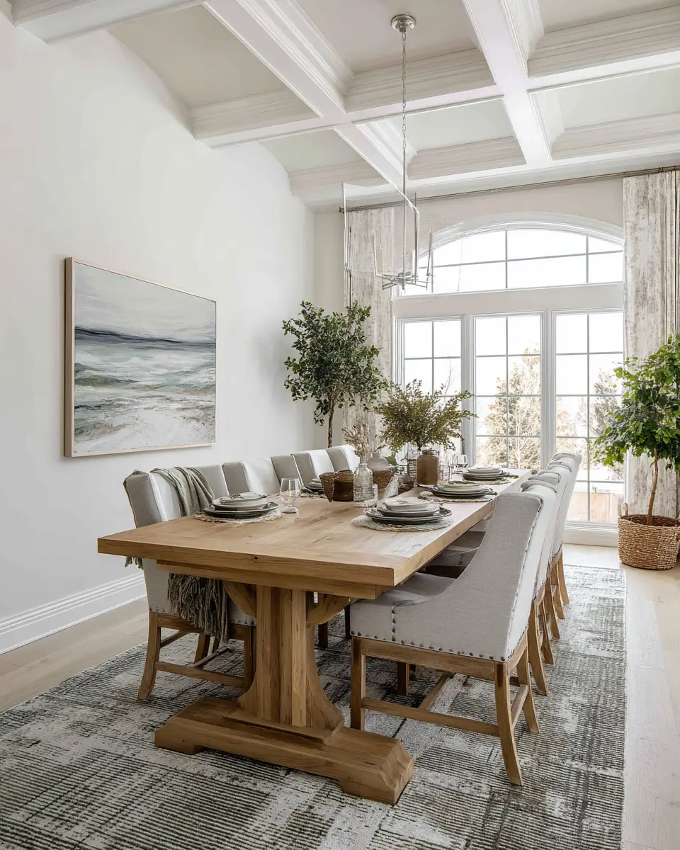 White Rustic Dining Room Decor Ideas
