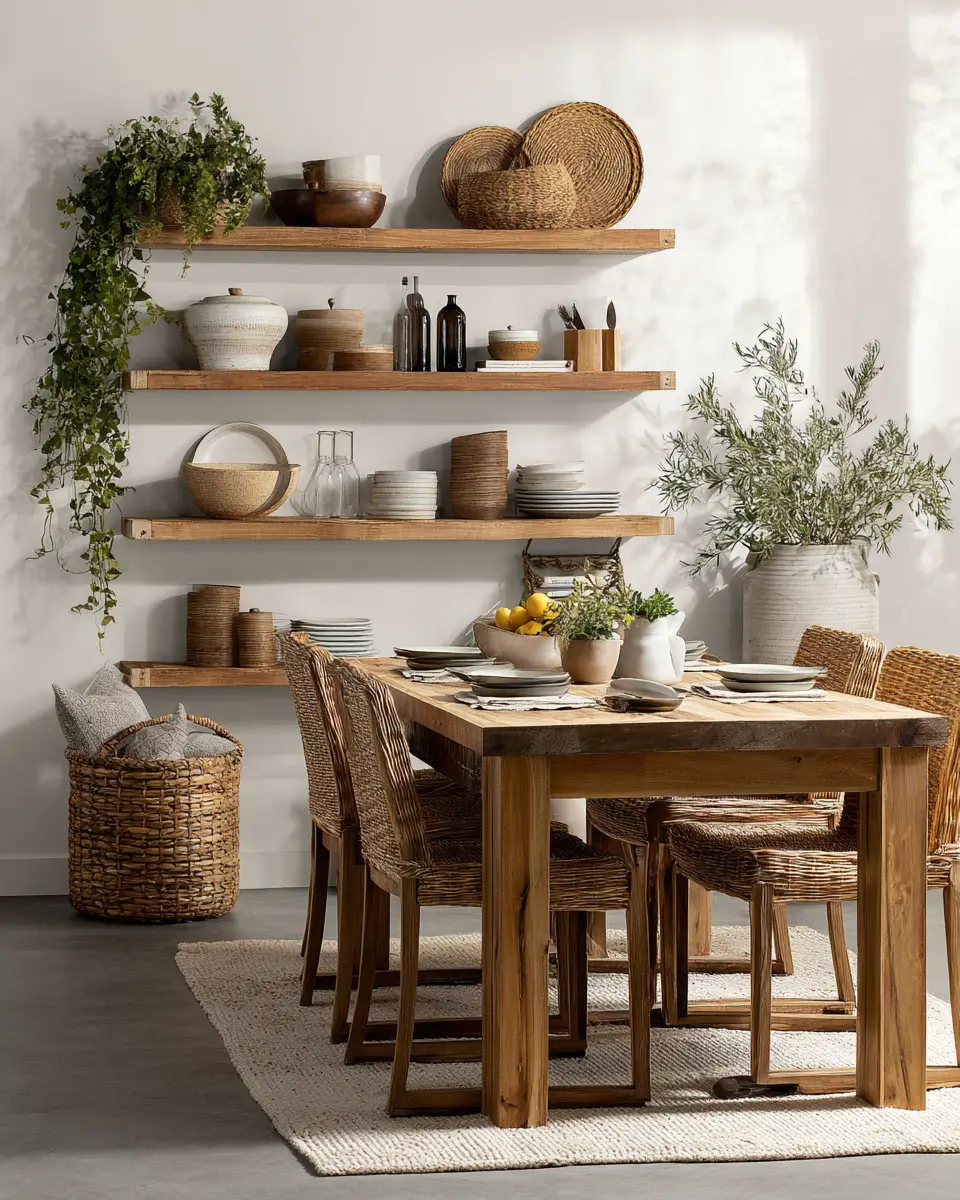 White Rustic Dining Room Decor Ideas