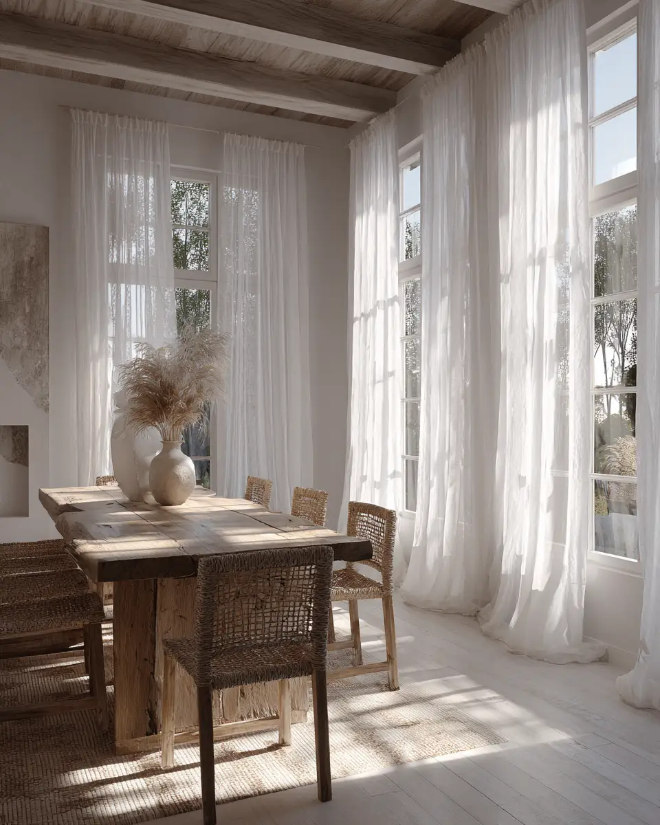 White Rustic Dining Room Decor Ideas