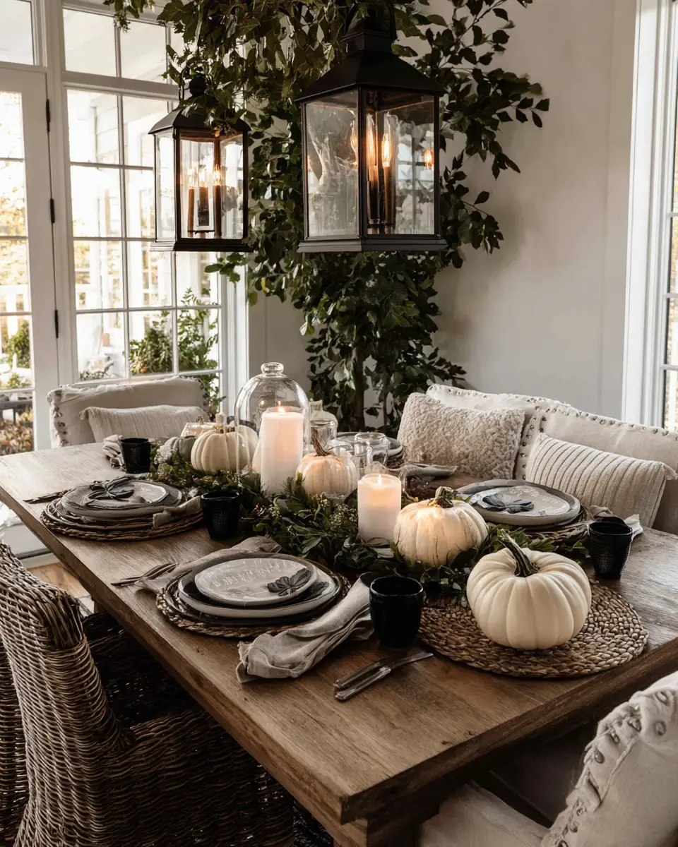 White Rustic Dining Room Decor Ideas