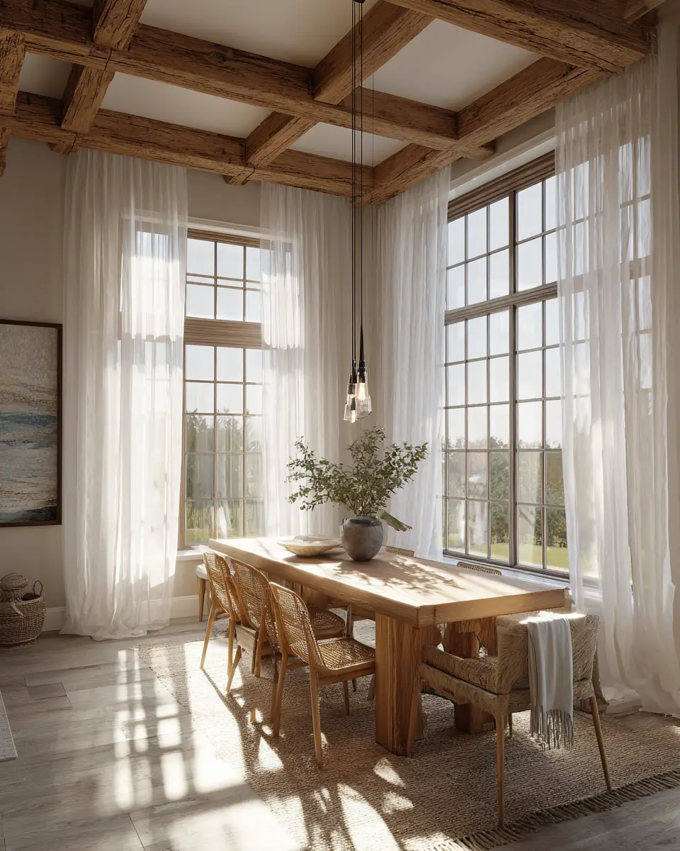 White Rustic Dining Room Decor Ideas