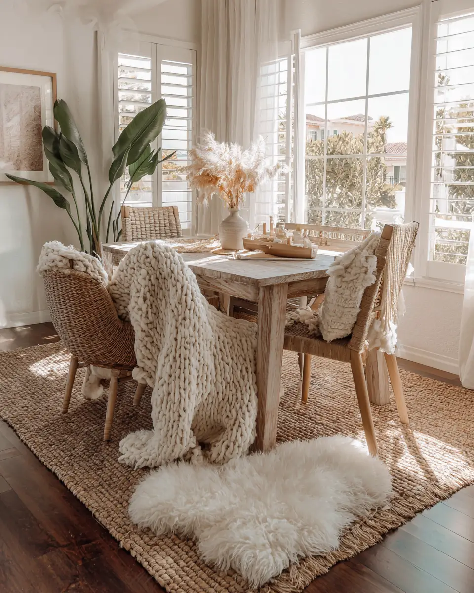 White Rustic Dining Room Decor Ideas