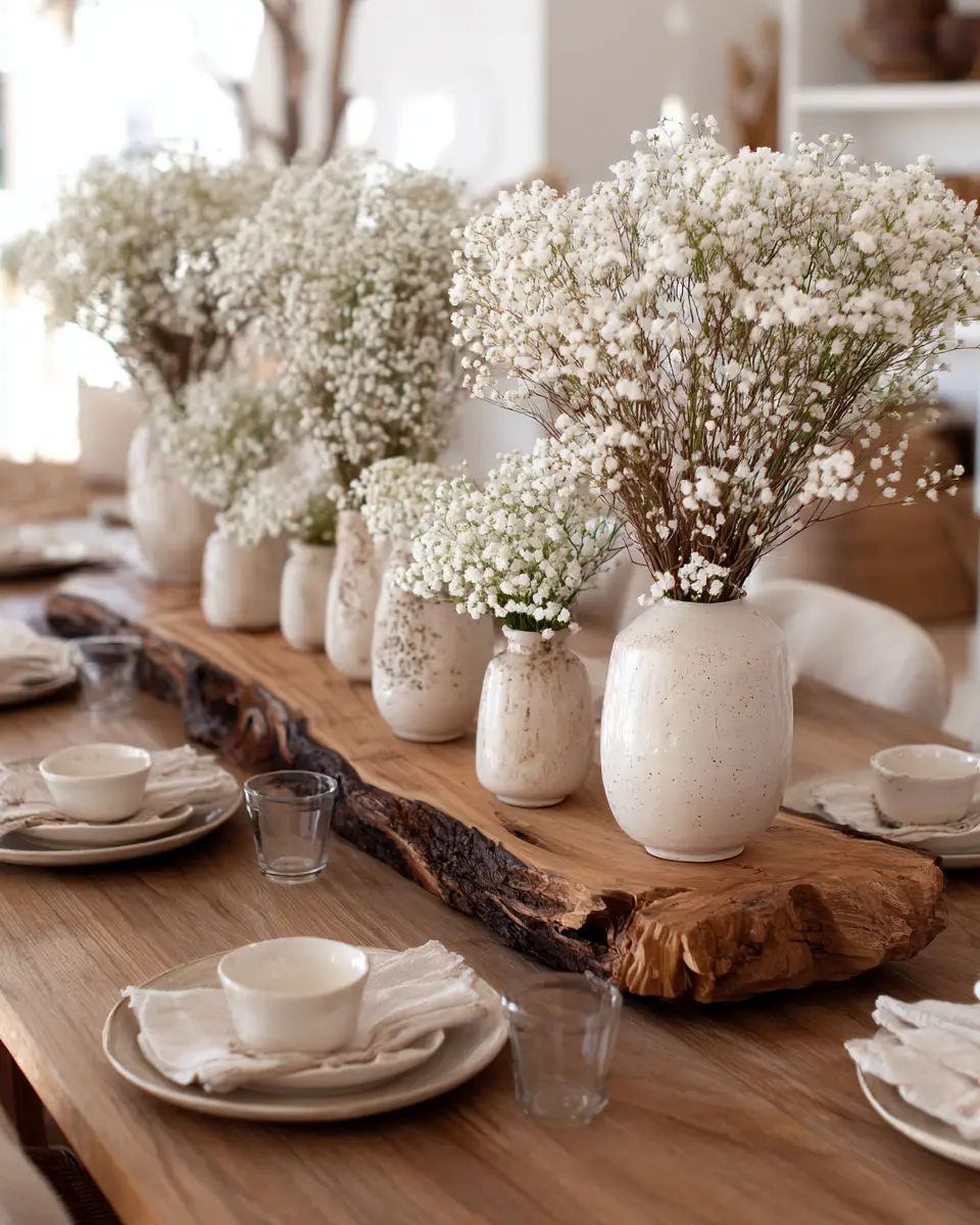 White Rustic Dining Room Decor Ideas