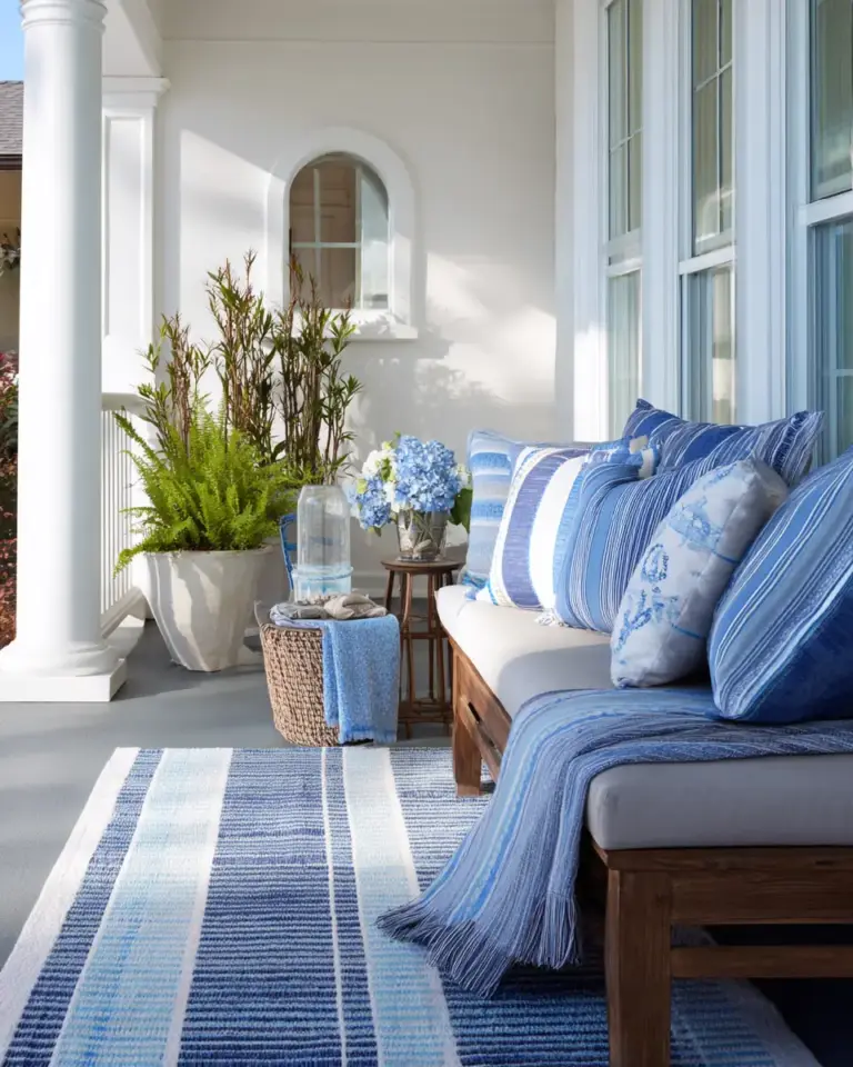 White Traditional Porch Decor Ideas - Featured