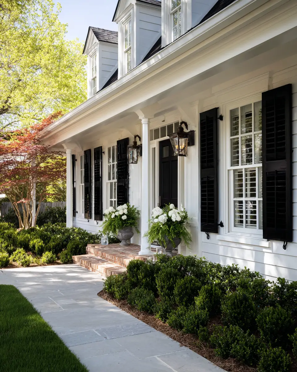 White Traditional Porch Decor Ideas