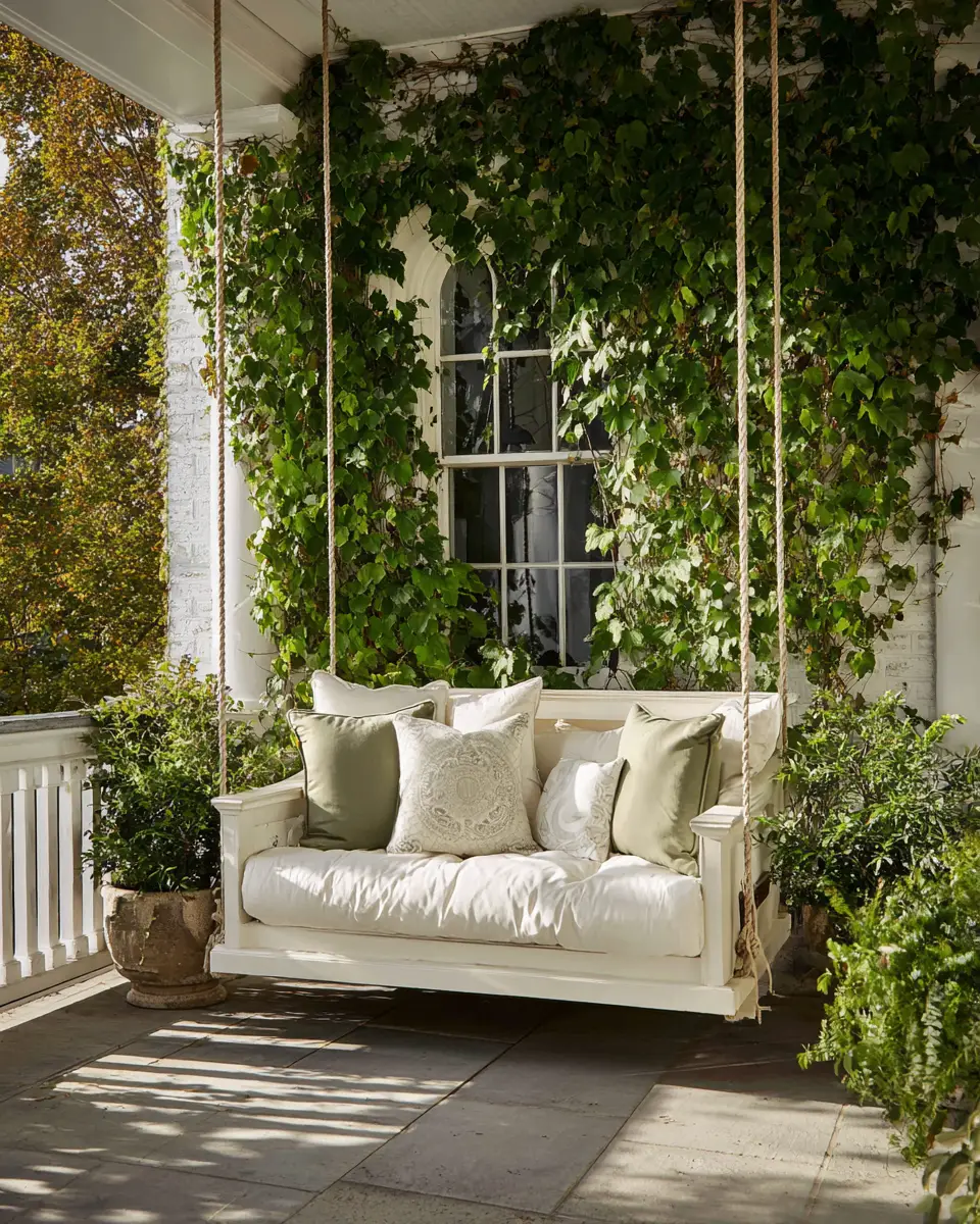 White Traditional Porch Decor Ideas