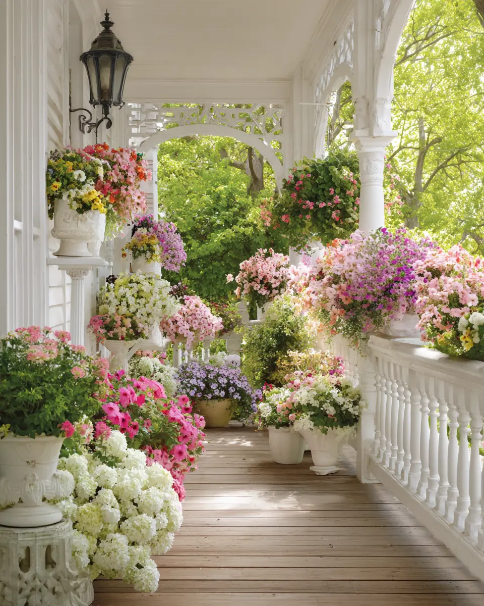 White Traditional Porch Decor Ideas