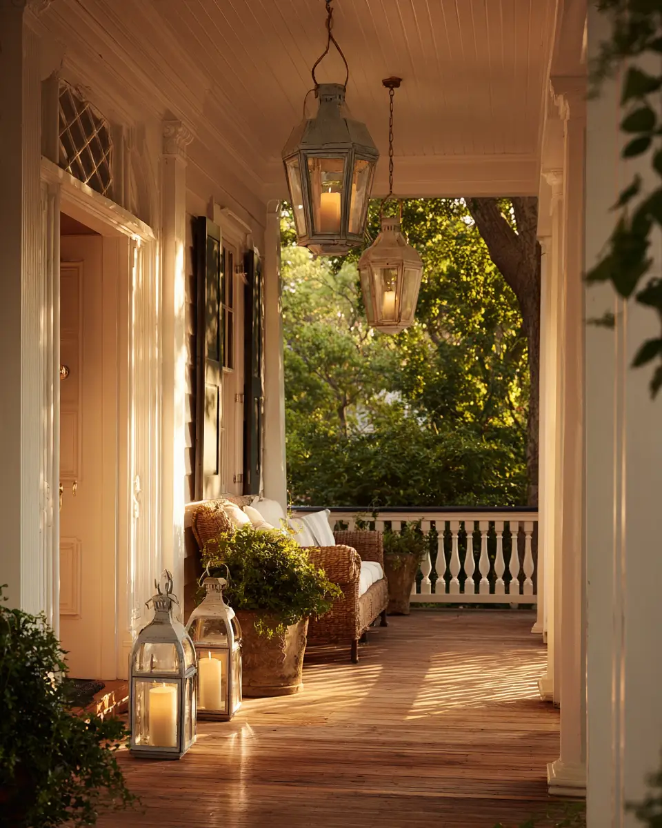 White Traditional Porch Decor Ideas