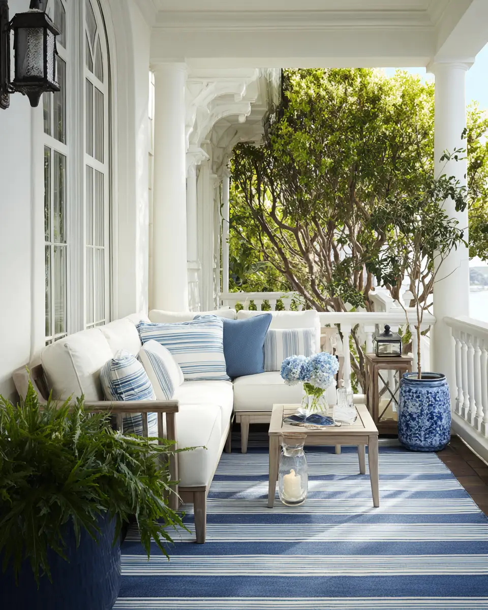 White Traditional Porch Decor Ideas
