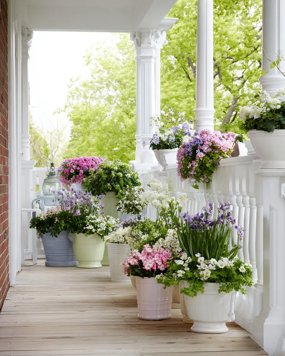 White Traditional Porch Decor Ideas