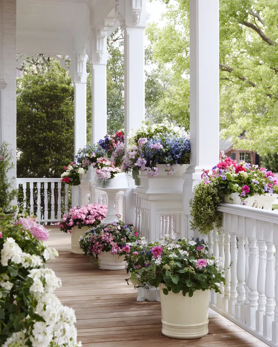White Traditional Porch Decor Ideas