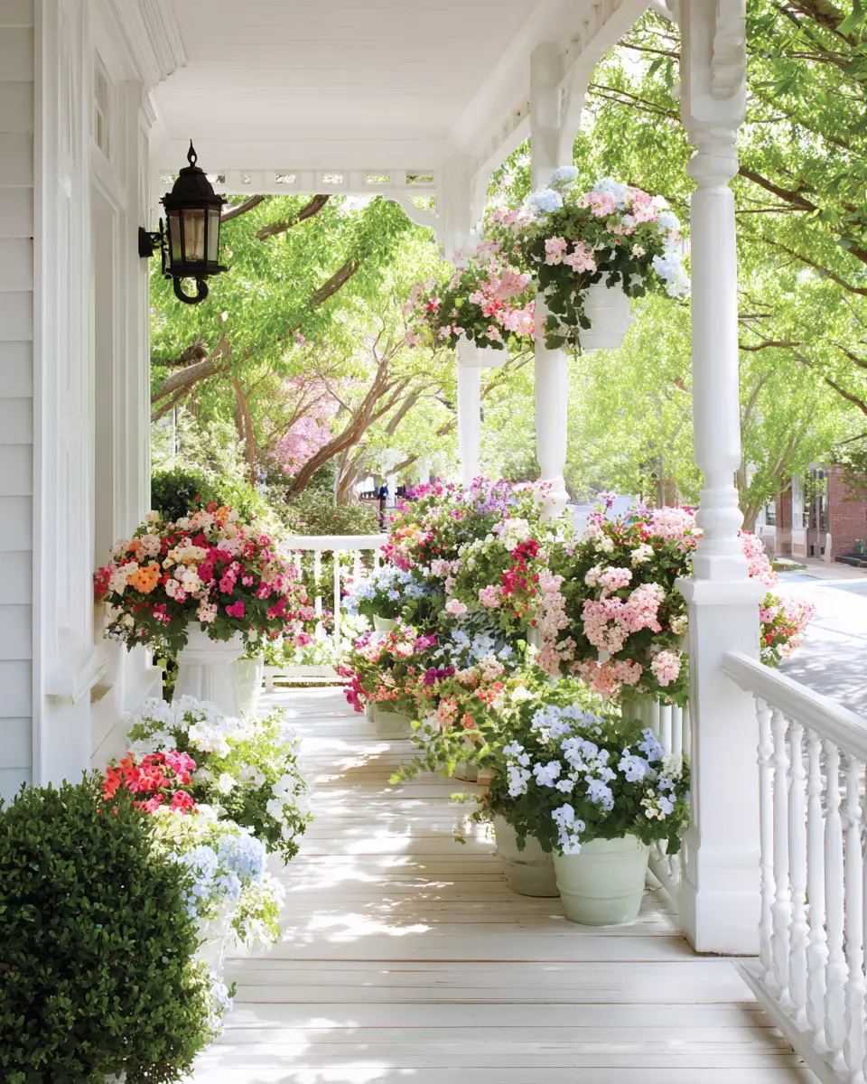 White Traditional Porch Decor Ideas
