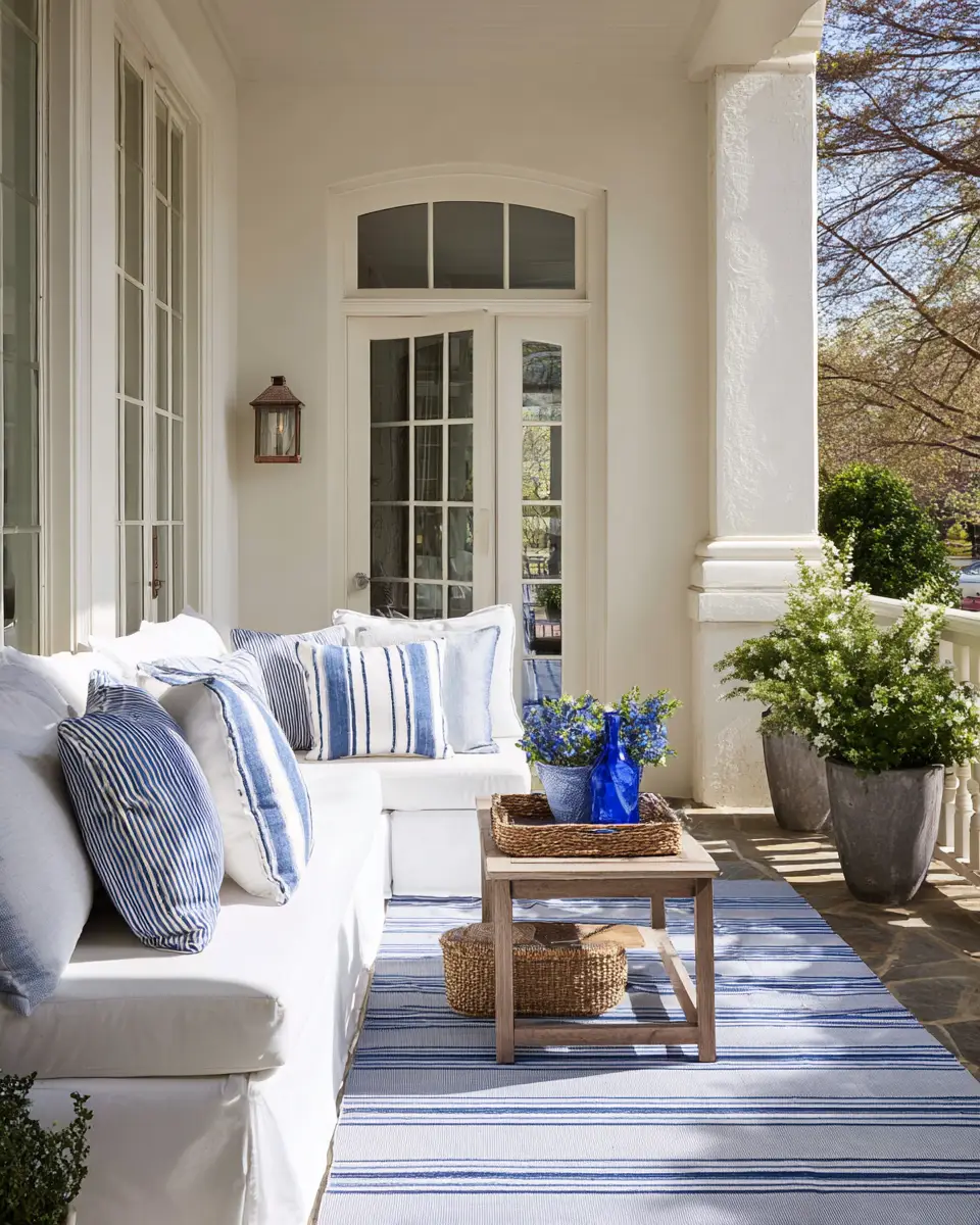 White Traditional Porch Decor Ideas