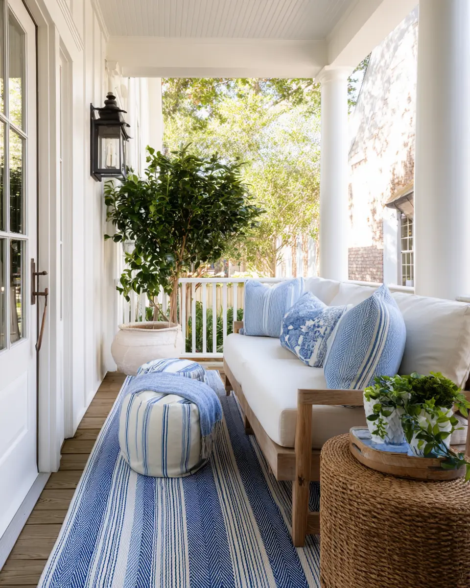 White Traditional Porch Decor Ideas
