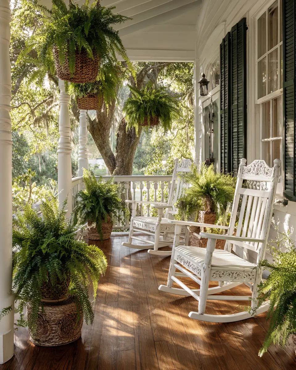 White Traditional Porch Decor Ideas