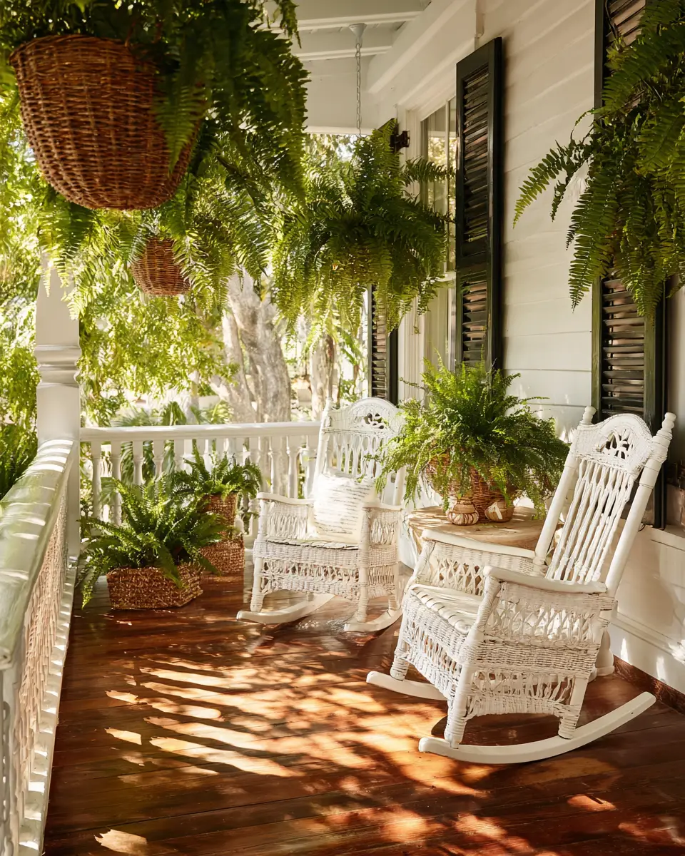 White Traditional Porch Decor Ideas